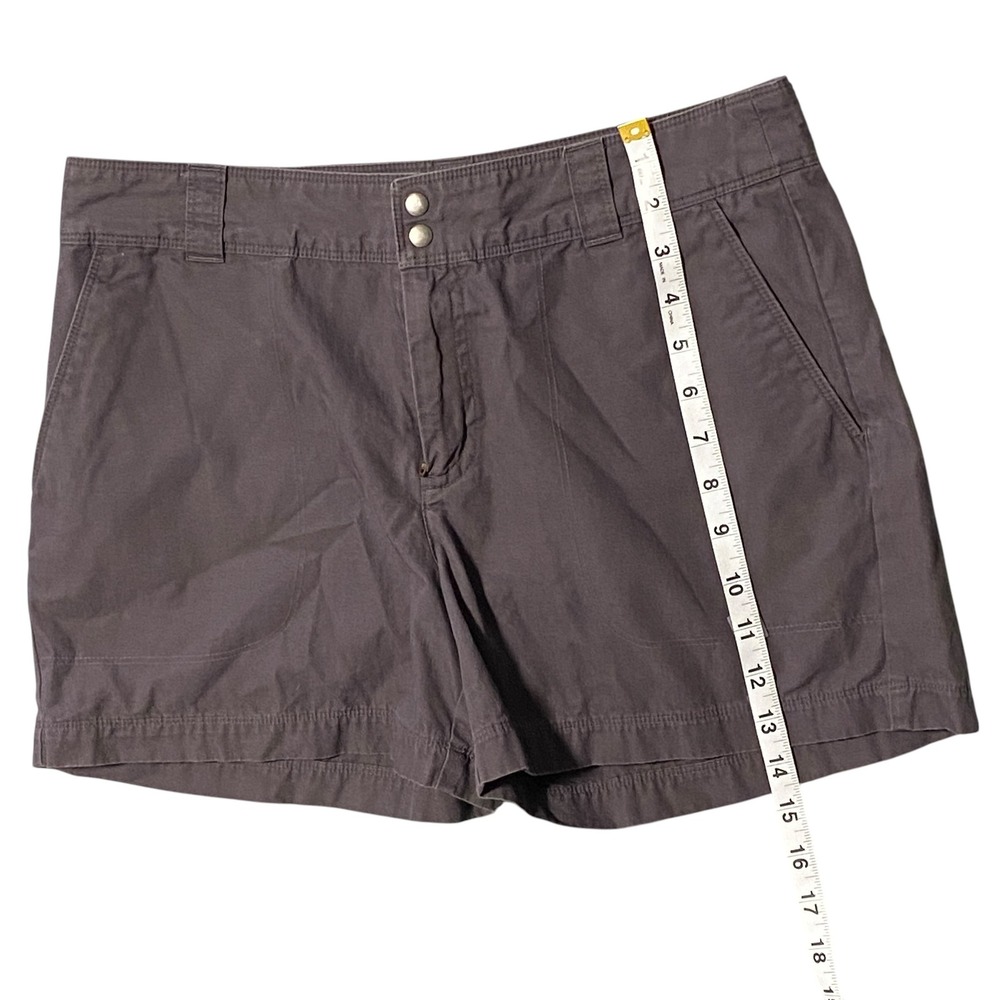 Patagonia Womens Organic Cotton Hiking Utility Shorts Gray Size 8 Double Button - Picture 5 of 8